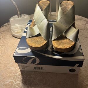 Lucky Brand Cork-heeled Wedges